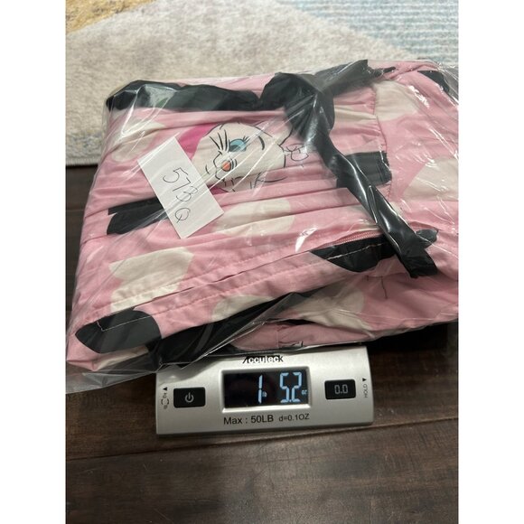 Disney Marie Pink Dress Heart Pattern And Bow Accents Size 4 Kidcore Aristocats - Picture 13 of 13